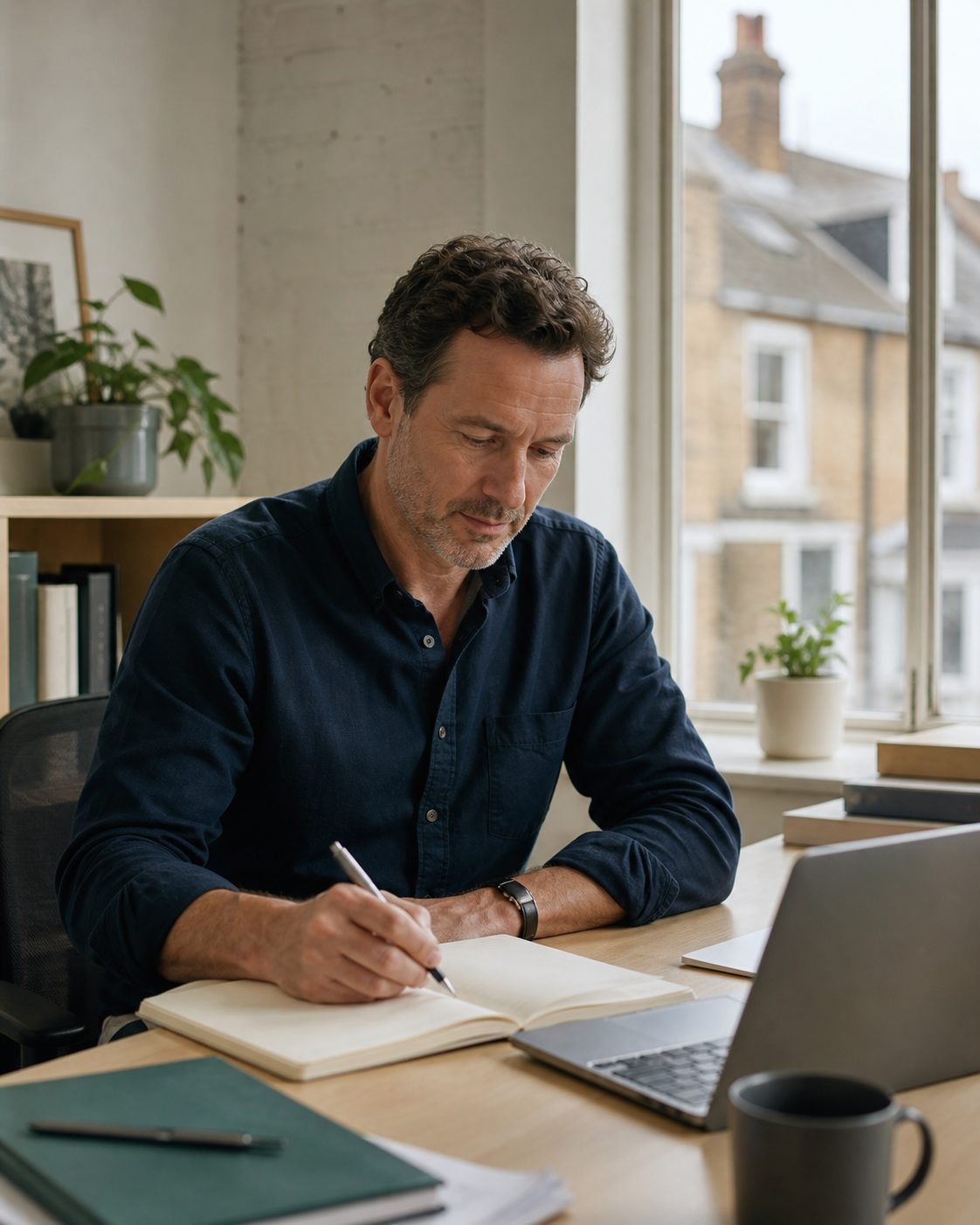 Founder checking finances on a tablet